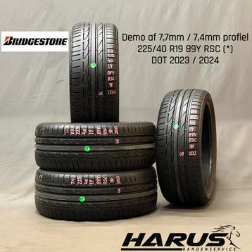 225/40/19 89Y RSC Bridgestone zomerbanden 7,7/7,4mm profiel, 19 inch, Gebruikt, Ophalen of Verzenden, Band(en)