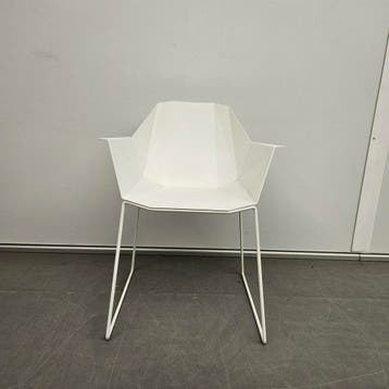Brother and Sons Alumni Sledge metalen design stoel - wit me, Huis en Inrichting, Ophalen of Verzenden, Nieuw