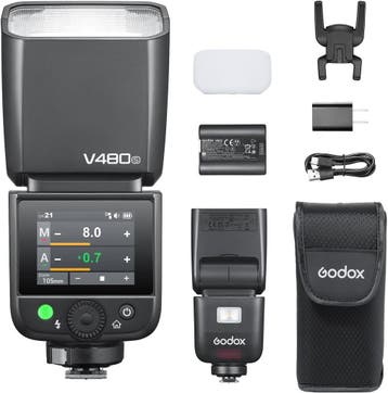 Godox V480-S Sony Flitser | Retourdeal 35% Korting, Ophalen of Verzenden, Zo goed als nieuw, Overige merken, Kantelbaar