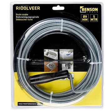 Benson Rioolveer - Flexibele en Sterke Ontstopper - 9 mm..., Ophalen of Verzenden, Nieuw
