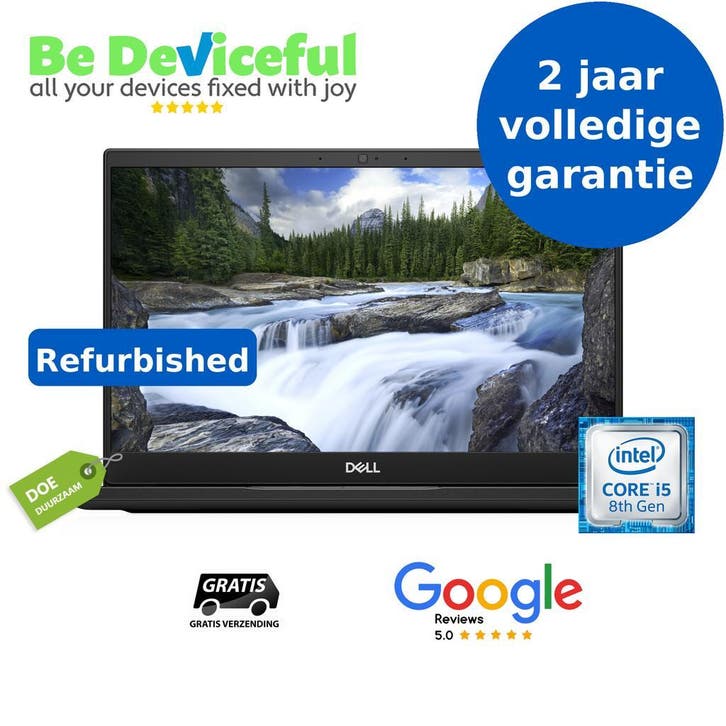 Refurbished Dell Latitude 7390 Volledig Gebruiksklaar, Computers en Software, Windows Laptops, 3 tot 4 Ghz, SSD, 13 inch, Qwerty