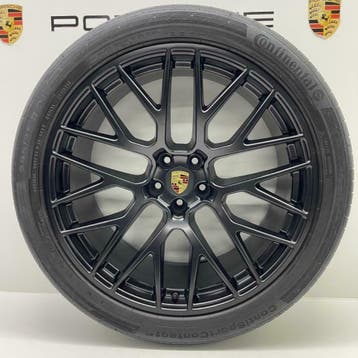 Porsche Macan ORIGINELE 21inch RS Spyder GTS met banden, Ophalen, Gebruikt, 295 mm, Banden en Velgen