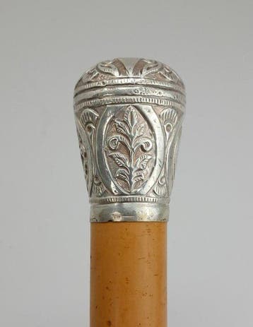 Staf - Hout, Metaal - Victoriaans circa 1900, Antiek en Kunst, Curiosa en Brocante