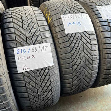 2 x Pirelli 215-55-17 Winterbanden 6mm, 17 inch, Band(en), Personenwagen, Gebruikt