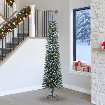 vidaXL Kunstkerstboom met 300 LED Groen 240 cm PVC en, Verzenden, Nieuw