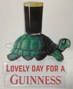 Guinness uitgestanst metalen bord met reliëf - Reclamebord -, Antiek en Kunst