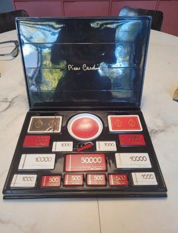 Pokerset - RARE & NEW Vintage Poker Set - Cardin - Cards -
