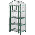 TRUUSK Broeikas Met Rol - 4 Planken - Folie Met Stalen Frame, Verzenden