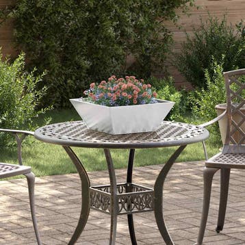 vidaXL Tuin Bloempot 5 pcs Zilver 40 x 40 x 15 cm Roestvrij, Minder dan 30 cm, Verzenden, Minder dan 60 cm, Nieuw