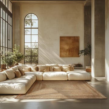 Handgeweven vloerkleed Glim van jute, boho-stijl, Verzenden, Nieuw