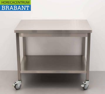 HCB RVS Verrijdbare Werktafel Tafel Op Wielen 100 x 70 x 85, Zakelijke goederen, Horeca | Keukenapparatuur, Ophalen of Verzenden