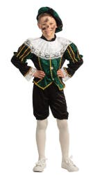 Pietenkostuum kind groen/zwart 4-delig, Kleding | Dames, Ophalen of Verzenden, Nieuw
