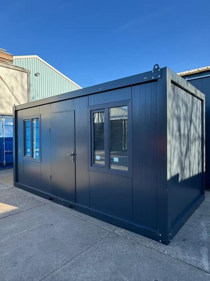Kantoorunit/bouwkeet 5 meter nieuw, Zakelijke goederen, Machines en Bouw | Keten en Containers
