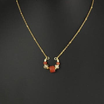 Oud-Romeins Ketting met romeinse glaskralen, Sieraden, Tassen en Uiterlijk, Antieke sieraden