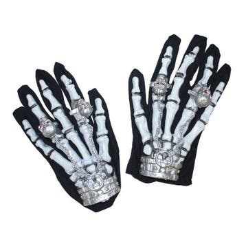 Skelet/geraamte horror handschoenen met licht - Z Hallowee.., Ophalen of Verzenden, Nieuw