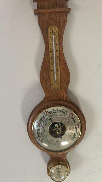 Sundo, Stäcker & Olms, Hamburg - Barometer - Hout - Sundo