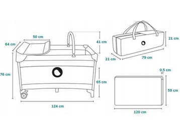 Lionelo Flower - Campingbedje 2in1 - Co-sleeper - LockGuard, Verzenden, Nieuw