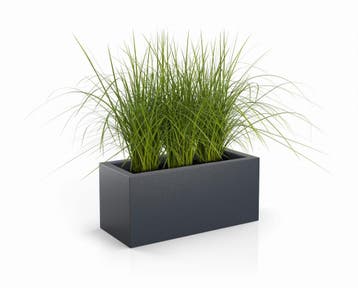 Design Bloempot XL Antraciet | Tweedekansje | OP=OP, Kunststof, Vierkant, Ophalen of Verzenden, Zo goed als nieuw