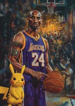 Kobe Bryant - Los Angeles Lakers & Pikachu Pokemon & NBA, Nieuw