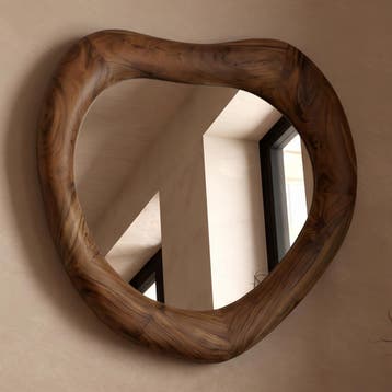 *WOONWINKEL* Kare Design Jorge Driehoek Spiegel Acacia Hout, Verzenden, Nieuw