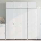 vidaXL buffetkast 80x42,5x185 cm bewerkt hout wit, Verzenden, Nieuw, Minder dan 100 cm, 25 tot 50 cm