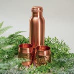 Puur koperen set fles 2 bolle bekers, Ophalen of Verzenden, Nieuw