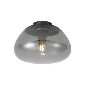 Design plafondlamp gunmetal met smoke glas - Giselle, Verzenden, Nieuw