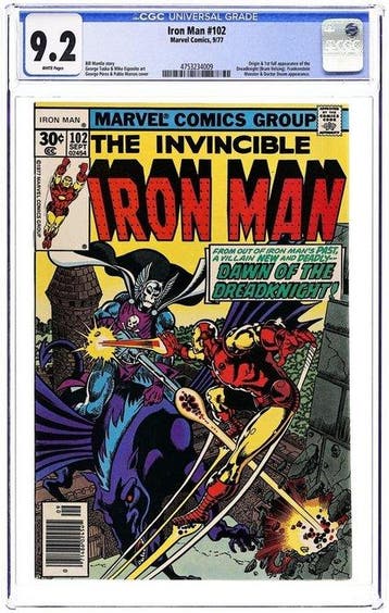 Iron Man #102 - CGC 9.2 Origin & 1º St full Appearance of, Nieuw