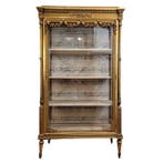 Vitrinekast - Verguld hout - Gouden vitrine