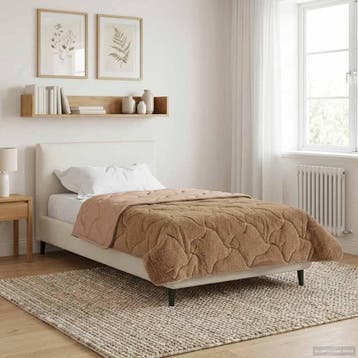 vidaXL Zomer Dekbed 135 x 200 cm Zomer Taupe Ademend, Verzenden, Nieuw