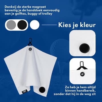 UST Golf handdoek - Geïntegreerde borstel - Ophang magneet, Verzenden, Nieuw, Overige typen