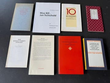 Typografie - Lot met 8 titels - 1941-2010