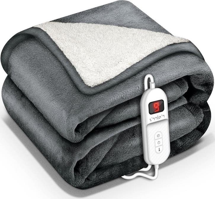 Elektrische deken - Warmtedeken - 1 persoons - 180x130 cm -, Huis en Inrichting, Woonaccessoires | Plaids en Woondekens, Zo goed als nieuw