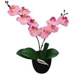 vidaXL Kunstplant orchidee met pot 30 cm roze, Huis en Inrichting, Woonaccessoires | Kunstplanten en Kunstbloemen, Verzenden, Nieuw