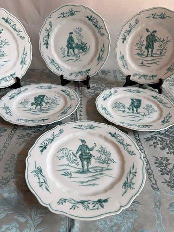 Haviland & Co. Limoges - Serveerschaal (6) - “ Les Islettes”, Antiek en Kunst