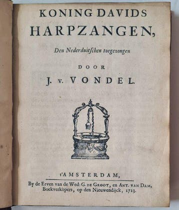 Joost van den Vondel - Koning Davids harpzangen - 1723