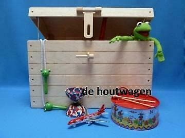 speelgoedkist - houten speelgoed kist - speelgoed bankje, Huis en Inrichting, Woonaccessoires | Kisten, 50 tot 100 cm, Nieuw, Overige houtsoorten