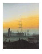 Kunstdruk Caspar David Friedrich - Der Greifswalder Hafen, Verzenden, Nieuw
