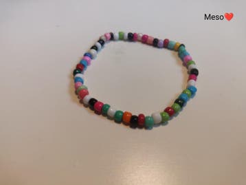 Regenboog armband glaskralen (Armbandjes glaskralen, Overig), Verzenden, Nieuw