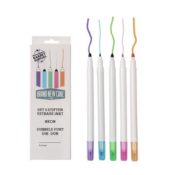 BrandNewCake Stiften NEON eetbare inkt set/5, Verzenden, Nieuw