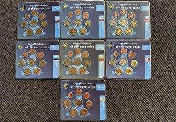 Europa. Series 1 Cent - 2 Euro 2007/2014 (7 Items) (Zonder