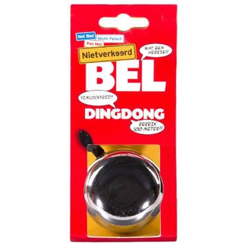 Niet verkeerd bel Ding Dong 60mm chr, Fietsen en Brommers, Verzenden, Nieuw