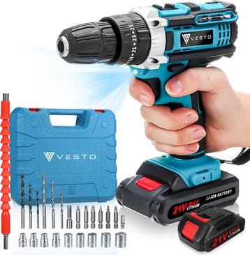Vesto® PowerDrive Accuboormachine - Accu Schroefboormachine, Verzenden, Zo goed als nieuw