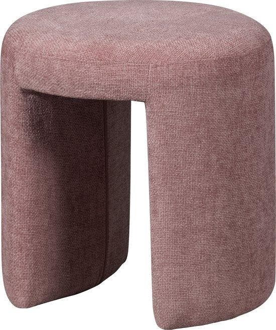 WOOOD Charlie Kruk - Chenille Stof- Blush/Roze - 47x45x45, Huis en Inrichting, Overige Huis en Inrichting, Verzenden