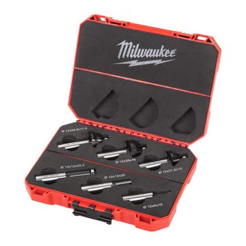Milwaukee bovenfreesbitset 12 mm 6-delig Nieuw, Ophalen of Verzenden, Nieuw