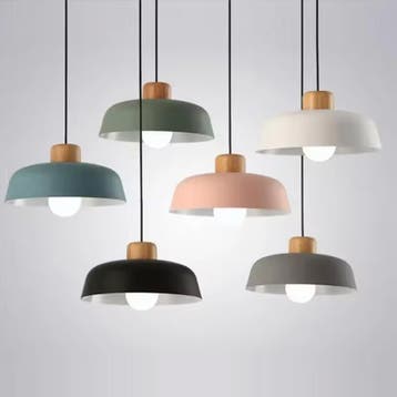 Moderne Scandinavische Hanglamp van Hout en Metaal | Design, Verzenden, Nieuw, Hout
