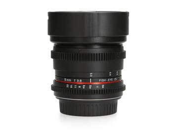 Samyang 8mm T3.8 UMC CS - Canon EF-S - Groothoeklens, Ophalen of Verzenden, Zo goed als nieuw, Samyang