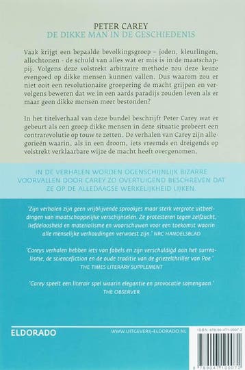 De dikke man in de geschiedenis / Eldorado 9789047100072, Verzenden, Gelezen, Peter Carey