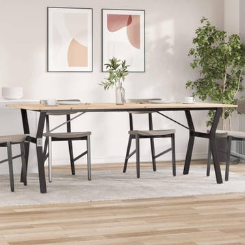 vidaXL Eettafel Y-frame 200x100x75 cm massief grenenhout en, Verzenden, Nieuw