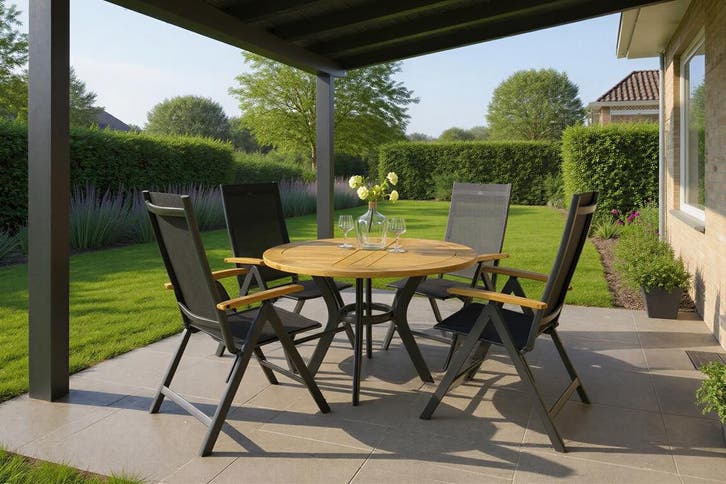 Hartman ronde tuinset South Wales tafel - Napoli tuinstoelen, Tuin en Terras, Tuinsets en Loungesets, Tuinset, Nieuw, Overige materialen